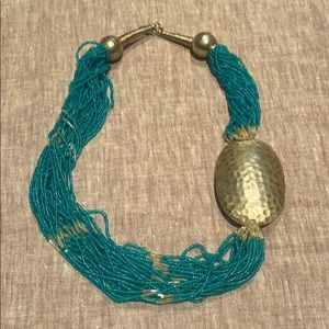 Indian silver beaded necklace